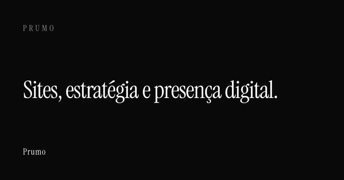 Prumo — Estúdio Digital